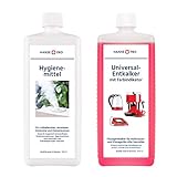 HANSE PRO Pflege-Set für Luftbefeuchter und Luftwäscher, 2 x 1000 ml I Hygiene-Mittel I hält Verdunstwasser hygienisch einwandfrei I Universal-Entkalker I gegen Wiederverkalkung