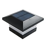 Solar Post Cap Lights, Outdoor Solar Lights für Garten, Zaunpfosten Solarleuchten, Deck Post Solarleuchten, Outdoor Lights for Patio (Color : Double Color Temperature )