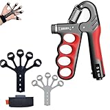 Handtrainer Fingertrainer,Unterarmtrainer,5-100kg Griffkraft trainer,8 Widerstandsstufen von hand trainingsgerät,3-teiliges Hand training set,Aktualisierung Sportler und Handtrainer Fingertraine