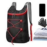 Faltbarer Rucksack – Leichter, Wasserdichter 20-Liter-Nylon, Verpackbarer Wander-Tagesrucksack | Tragbarer Reiserucksack, Kompakte Outdoor-Falttasche | Verstellbare Riemen Für Camping, Radfahren, Ange
