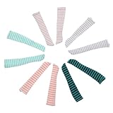 Toddmomy 5 Paare Bunte Puppen Kniestrümpfe Gestreift Scale Kniehohe Socken für Puppen Puppenkleidung Zubehör für Halloween Cosplay Party Kostüme