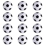RAYNA GAMES 12 Stück Kickerbälle, Reguläre Größe Tischfußball Kickerbälle,32MM Tischfußball Ersatzbälle für Erwachsene Kinder Fußball Tisch Spiel - Shwarz
