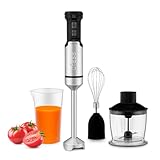 Ufesa Galaxy Max Stabmixer, Leistung 1200 W, 24 Geschwindigkeitsstufen + TURBO, 4 hocheffiziente Klingen, ergonomisches und spritzwassergeschütztes Design, Zubehör inklusive, BPA-frei