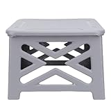 HELEVIA Tragbare Camping -Toilette Faltbare Reisetoilette mit Deckel 220.46lbs Belastungskapazität für Wanderbootten Im Freien (Grau)