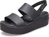 Crocs Damen Brooklyn Low Wedge Sandalen, Schwarz, 39/40 EU