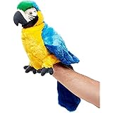 Uni-Toys - Handpuppe Papagei mit drehbarem Kopf - 26 cm (Höhe) - Plüsch-Puppe, Vogel - Plüschtier, Kuscheltier