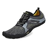 SAGUARO Zehenschuhe Unisex Sommer Trekking Schuhe Atmungsaktive rutschfeste Laufschuhe, 42 EU, Schwarz