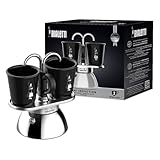Bialetti Mini Express Induction, Induktionskaffeemaschine, 2 Tassen (100 ml), für alle Herdarten geeignet, Schwarz