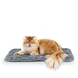 Mora Pets Katzenkissen Flauschig Katzendecke für Katzen Katzenbett Waschbar Hundekissen Flauschig für Kleine Hunde Hundebett Kuschelig Hundematte Grau (56 x 33 cm)