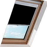 EINFEBEN Dachfenster Rollo Verdunkelungsrollo für Dachfenster / F04 Schwarz (49.3x74.0cm)/ Verdunkelung & Thermo Hitzeschutz