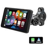 CarPlay & Android Auto Display für Motorrad, GPS, Navigation, Touchscreen, wasserdicht, IP67, Bluetooth, Siri/Google Assistant, einfache Installation, tragbares Autoradio für Motorrad