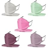Wangely 50 Stück Mundschutz Erwachsene mit Motiv Einweg 4-lagig Fischform Mund Nasenschutz Schöne Bedruckt Maske Atmungsaktiv Geruchlos Staubdicht Mund-Tuch Halstuch Masken Schals, Einheitsgröße