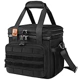 Wu kühltasche lunchtasche 15l 18l Erweiterbar Faltbar lunchbox erwachsene einkaufskorb, Wasserdicht Picknicktasche Mittagessen Thermotasche Isoliertasche für Arbeit außen Einkaufen Sports, Schwarz