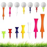 HuangXinyu 105 Stück Golf Tees Kunststoff, Tees Golftees Set, Wiederverwendbar Plastik Castle Tee für Golfer, Kurz und Lang, 7 Farben in 25/31/37/43/51/59/70 mm