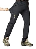 CLOUSPO Outdoor Hose Herren Zwei Teile zerlegbar Sonnenschutz Schnell Trocknend Wanderhose Funktionshose mit Gürtel (DE/NL/SE/PL, Alphanumerisch, XXL, Regular, Regular, Grau)