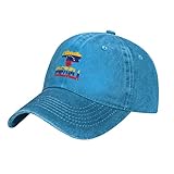 Lawenp Vintage Baseball Cap, Unisex Venezuela Karte Flagge verstellbare Baseballmützen Classic Blue