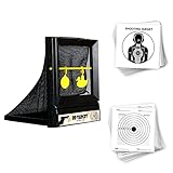 ATFLBOX Softair Ziel Target Kugelfang Zielscheibe inkl. Pendelziel BB Gun Zielfalle Kugelfang mit 50 Papierzielen