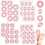 Tyqour 66 Stück Hühneraugenpflaster Kissen für Fußschutz, Hühneraugen Druckschutzringe Fußpflege Hühneraugen Pflaster Selbstklebende Hornhaut Schutz Pads, Rutschfest Hühneraugen-Pads Schmerzen Blasen