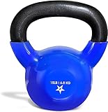 Yes4All KLD1 2-22kg Kettlebell/Kugelhantel aus Gusseisen mit Vinylbeschichtung 6.8kg