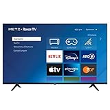 METZ Blue Roku TV, 4K UHD Smart TV, 55 Zoll, 139 cm, Fernseher mit Triple Tuner, mit WLAN, LAN, HDMI, USB, HDTV, Netflix, Prime, Disney-Plus, Apple TV+