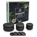 Holistech Massage Steine Set 10 Stück – Heiße Basaltsteine in 4 Größen – Hot Stone Set für Ganzkörpermassage, Rücken, Gesicht, Nacken & Füße – Wiederverwendbare Wärmesteine für Spa, Wellness & Zuhause