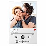 Indigos Musik Bild - Song Cover - 20x15 cm - Spotify - personalisiert - Geschenk - Acrylglas - für Frauen & Männer - individuell mit Wunsch Foto und Wunsch Text - Fotogeschenk für Sie & Ihn