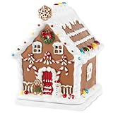 SNOWSEN Weihnachts Duftlampe Für Wachs, Elektrischer Lebkuchenhaus-Duftwachsbrenner, Aromalampe Für Duftwachs, Ölbrenner Geschenk für Weihnachten