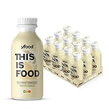 yfood Drink Smooth Vanilla, Leckere Trinkmahlzeit für unterwegs, THIS IS FOOD Drink, 33g Protein, 26 Vitamine und Mineralstoffe, 12 x 500ml, Geschmack Vanille, inkl. 3,00 € Pfand