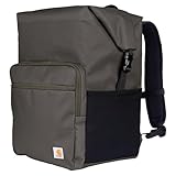 Carhartt Dicker Schaumstoff, vollständig isoliert, Premium-Eisspeicherung, strapazierfähiges, wasserabweisendes Material mit Fronttasche mit Reißverschluss, Rucksack für 30 Dosen, Asphalt