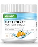 Elektrolyte - 400 g (80 Portionen) - Hydration Formel mit Chlorid, Kalium, Natrium, Calcium, Magnesium - Perfekt für Sportler bei Flüssigkeitsverlust - Ohne Zucker - Vegan - Orangen Geschmack