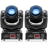 HOLDLAMP Moving Head LED Bühnenlicht Beam dmx512 Partylichter Wash Spot Licht Lampe 8 Muster Lichteffekt für Bar Party Halloween Weihnachten Hochzeit Disco Kinder - 2 PCS