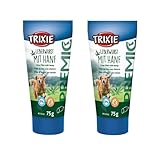 Trixie Premio Leberwurst mit Hanf für Hunde | Doppelpack | 2 x 75 g | Schmackhafter Snack für Hunde | Mit reduziertem Salz- und Gewürzgehalt | Glutenfrei und ohne Zucker & Getreide