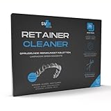 36 Reinigungstabletten für Transparente Retainer, Aligner, Knirschschiene | Antibakterielle 2-in-1-Formel mit Aktivsauerstoff, Minze (set 5 wochen)