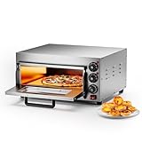 Pizza-Backofen 2000W mit Cordierit Stein für Pizza wie aus dem Steinofen Pizzaofen Backofen Gastro