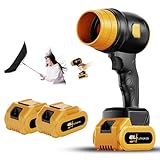 FormiPow Akku Laubbläser, 21V Turbo Jet Gebläse mit 2 x 1200mAh Akkus, Bürstenloses, 20 m/s, 34000 RPM Laubsauger Elektrischer Staubgebläse Laubgebläse für Laubblasen Auto, Rasen, Schnee, Staub