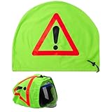 GZRXIOUS Warndreieck Motorrad Helm Überzug Motorrad Warndreieck Erste Hilfe Pannendreieck Warnhaube für Helme Helmüberzug Motorradhelm Helmbeutel für Unfallsicherung Gefahrenstellen Kennzeichnung