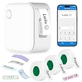 REAQUE Etikettendrucker Selbstklebend, Q30 Bluetooth Label Printer, Mobile Thermo Etiketten Drucker, Mini Bluetooth Selbstklebendes EtikettiergeräT