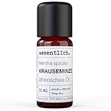 Spearmintöl (Krauseminze) - reines ätherisches Öl von wesentlich. - 100% naturrein aus der Glasflasche (10ml)