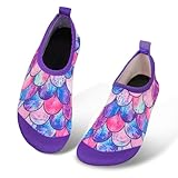 OBBOR Badeschuhe Kinder Wasserschuhe, Kinder Schwimmschuhe Jungen Mädchen Strandschuhe, Komfort Strandsocken Schnell Trocknend Aquaschuhe Kinder für Aktivitäten Wie Strandsport Schwimmen & Tauchen