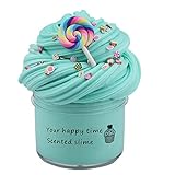 Fluffy Slime, 70 ml Fruit Slime 50 g, Slime Party Gifts for Children, Cloud Butter Slime, Super Soft and Non-Sticky, A Birthday Gift for Girls and Boys Aged 8-12 Years (Green)