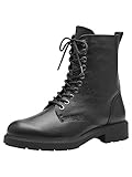 Tamaris Damen Schnürstiefel Leder; BLACK LEATHER/schwarz; 39 EU