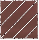 KjoiDWz Ineinandergreifende Kunststoff-Holz-Bodenbeläge for den Außenbereich, Heimdekoration, Verbundbodenfliesen, Entwässerungsböden for den Außenbereich, 33 Stück(Brown Red,Style 3)