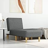 CIADAZ Chaiselongue Dunkelgrau Stoff, Relaxliege Wohnzimmer, Relaxsessel, Lesesessel, Ruhesessel, Bettsofa 352799