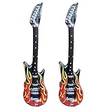 2 Stück Luftgitarren zum Aufblasen,Aufblasbare Gitarre Erwachsene,Luftgitarre Gitarre Aufblasbar Inflatable Aufblasbar Party Aufblasbare Instrumente Aufblasbare Gitarren Aufblasbares Deko