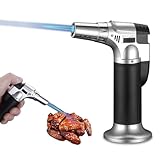 Blow Torch, Butan Torch Kitchen Blow, Kitchen Torc, Fit All Tanks Kitchen Blow Torch with Safety Lock & Adjustable Flame for Cooking BBQ Baking Brulee Cream DIY Soldering (Butan Not Included)