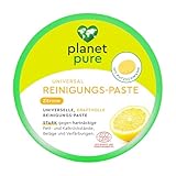 Planet Pure Universal Reinigungs-Paste Zitrone - gegen Fett- und Kalkrückstände, Beläge und Verfärbungen - 99,9% der Inhaltsstoffe sind natürlichen Ursprungs - leichte biologische Abbaubarkeit - 300 g