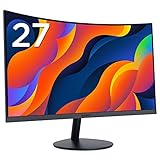 KOORUI Curved Monitor - 27 Zoll FHD Curved Computer Monitor, Krümmung 1800R, VA-Panel, 75Hz,VGA Gaming Monitor, Augenpflege, Neigungsverstellung, HDMI, Schwarz 27N5C