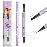 2CHILL Wasserdichter 2 in 1 Freckles Pen, Langanhaltender Sommersprossen Stift, Freckle Stamp mit Zwei Spitzen und Augenbrauenstift, Einfaches, Natürliches Make-Up für Alle Hauttypen (02 Braun)