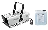 EUROLITE Set Snow 5001 Schneemaschine + Schneefluid 5l | Schneemaschine mittlerer Größe mit Kabelfernbedienung inklusive Schneefluid für Kunstschnee