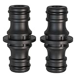 Schlauch Kupplung-2 Stück, 1/2 zoll 1/2 Zoll Doppelstecker Gartenschlauch Verbindungen, Extender Verlängerung Kupplung Zwei Wege Kupplung für Garten und Haus Schlauch